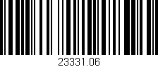 Código de barras (EAN, GTIN, SKU, ISBN): '23331.06'