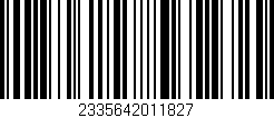 Código de barras (EAN, GTIN, SKU, ISBN): '2335642011827'