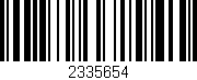 Código de barras (EAN, GTIN, SKU, ISBN): '2335654'