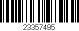 Código de barras (EAN, GTIN, SKU, ISBN): '23357495'