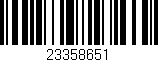 Código de barras (EAN, GTIN, SKU, ISBN): '23358651'