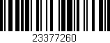 Código de barras (EAN, GTIN, SKU, ISBN): '23377260'