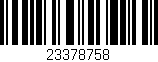 Código de barras (EAN, GTIN, SKU, ISBN): '23378758'