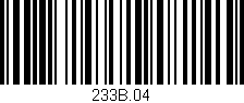 Código de barras (EAN, GTIN, SKU, ISBN): '233B.04'
