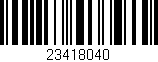 Código de barras (EAN, GTIN, SKU, ISBN): '23418040'