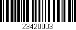 Código de barras (EAN, GTIN, SKU, ISBN): '23420003'