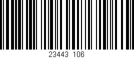 Código de barras (EAN, GTIN, SKU, ISBN): '23443/106'