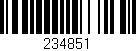 Código de barras (EAN, GTIN, SKU, ISBN): '234851'