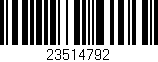 Código de barras (EAN, GTIN, SKU, ISBN): '23514792'