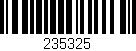 Código de barras (EAN, GTIN, SKU, ISBN): '235325'