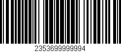 Código de barras (EAN, GTIN, SKU, ISBN): '2353699999994'