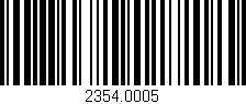 Código de barras (EAN, GTIN, SKU, ISBN): '2354.0005'