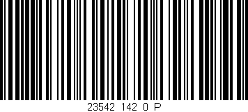 Código de barras (EAN, GTIN, SKU, ISBN): '23542_142_0_P'