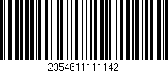 Código de barras (EAN, GTIN, SKU, ISBN): '2354611111142'