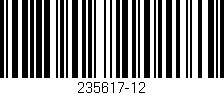 Código de barras (EAN, GTIN, SKU, ISBN): '235617-12'