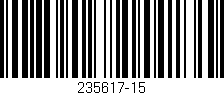 Código de barras (EAN, GTIN, SKU, ISBN): '235617-15'