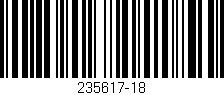 Código de barras (EAN, GTIN, SKU, ISBN): '235617-18'