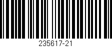 Código de barras (EAN, GTIN, SKU, ISBN): '235617-21'
