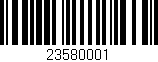 Código de barras (EAN, GTIN, SKU, ISBN): '23580001'