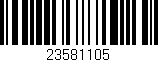 Código de barras (EAN, GTIN, SKU, ISBN): '23581105'