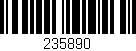 Código de barras (EAN, GTIN, SKU, ISBN): '235890'