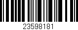 Código de barras (EAN, GTIN, SKU, ISBN): '23598181'