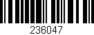 Código de barras (EAN, GTIN, SKU, ISBN): '236047'
