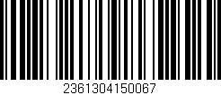 Código de barras (EAN, GTIN, SKU, ISBN): '2361304150067'