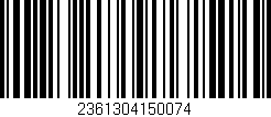 Código de barras (EAN, GTIN, SKU, ISBN): '2361304150074'