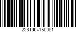 Código de barras (EAN, GTIN, SKU, ISBN): '2361304150081'