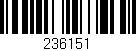 Código de barras (EAN, GTIN, SKU, ISBN): '236151'