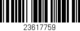 Código de barras (EAN, GTIN, SKU, ISBN): '23617759'