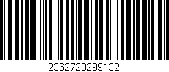 Código de barras (EAN, GTIN, SKU, ISBN): '2362720299132'