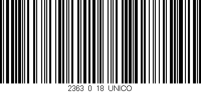 Código de barras (EAN, GTIN, SKU, ISBN): '2363_0_18_UNICO'
