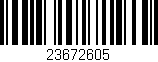 Código de barras (EAN, GTIN, SKU, ISBN): '23672605'