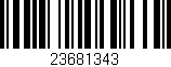 Código de barras (EAN, GTIN, SKU, ISBN): '23681343'