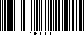 Código de barras (EAN, GTIN, SKU, ISBN): '236_0_0_U'