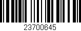 Código de barras (EAN, GTIN, SKU, ISBN): '23700645'
