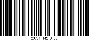 Código de barras (EAN, GTIN, SKU, ISBN): '23701_142_0_36'