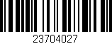 Código de barras (EAN, GTIN, SKU, ISBN): '23704027'