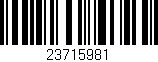 Código de barras (EAN, GTIN, SKU, ISBN): '23715981'