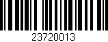 Código de barras (EAN, GTIN, SKU, ISBN): '23720013'