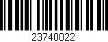Código de barras (EAN, GTIN, SKU, ISBN): '23740022'