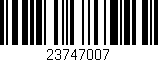 Código de barras (EAN, GTIN, SKU, ISBN): '23747007'
