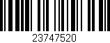 Código de barras (EAN, GTIN, SKU, ISBN): '23747520'