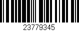 Código de barras (EAN, GTIN, SKU, ISBN): '23779345'