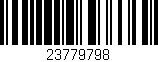 Código de barras (EAN, GTIN, SKU, ISBN): '23779798'