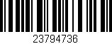 Código de barras (EAN, GTIN, SKU, ISBN): '23794736'