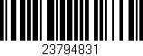 Código de barras (EAN, GTIN, SKU, ISBN): '23794831'