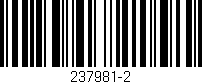 Código de barras (EAN, GTIN, SKU, ISBN): '237981-2'